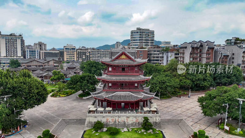 四川宜宾合江楼航拍图