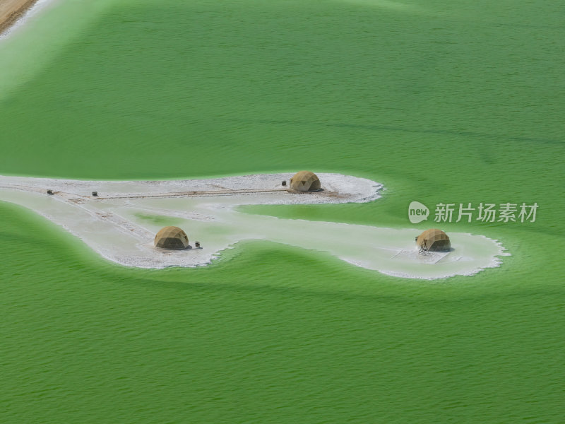 青海海西州大柴旦翡翠湖网红高空航拍