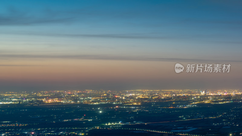 航拍西安夜景全景图