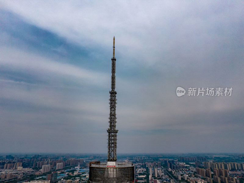 城市风光高楼建筑交通航拍