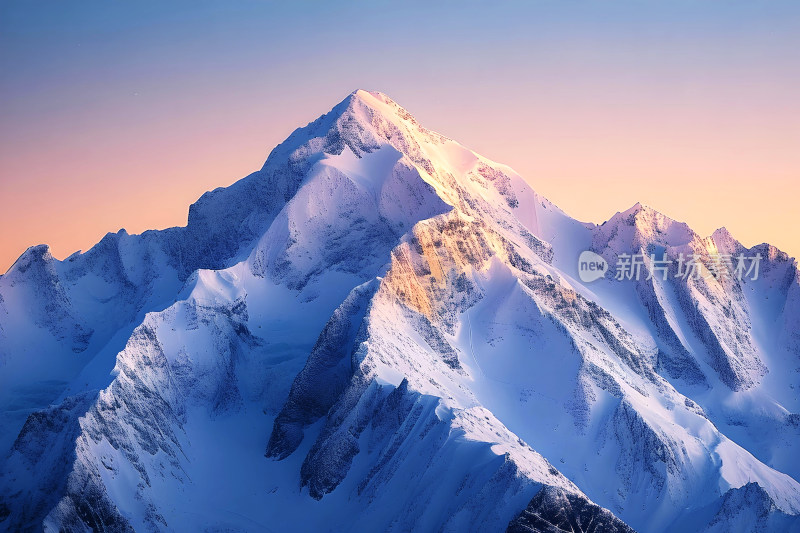 雪山风景冬天天空户外