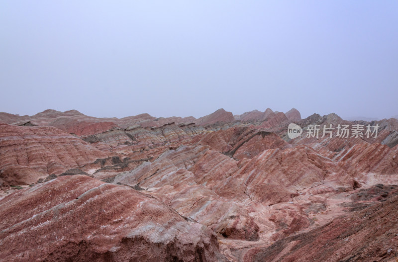 甘肃张掖七彩丹霞旅游景区多彩地质自然风光