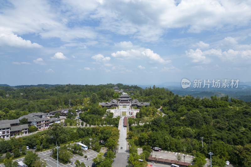 重庆市大足区宝顶山石刻景区航拍