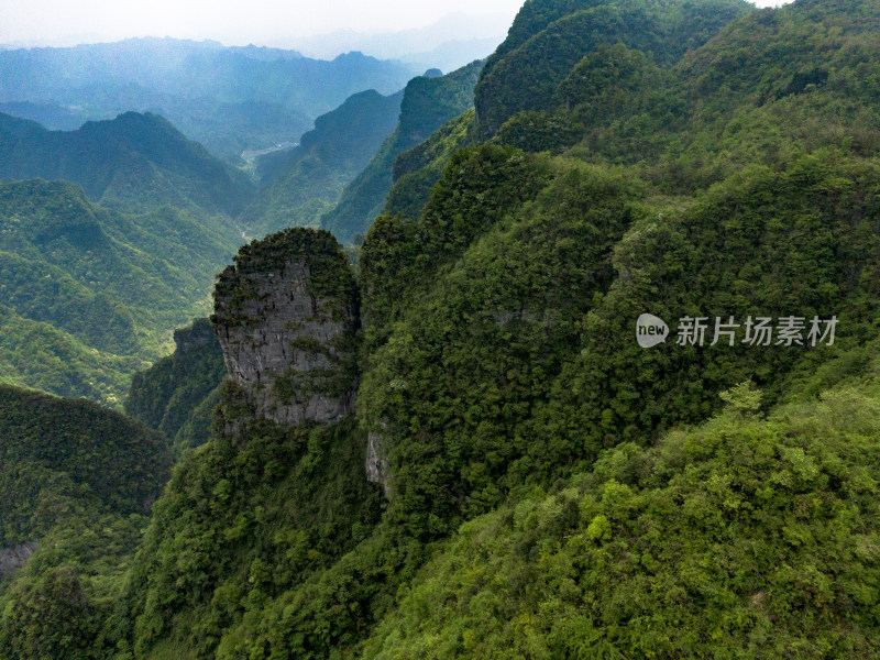 湖南张家界奇特山川航拍摄影图