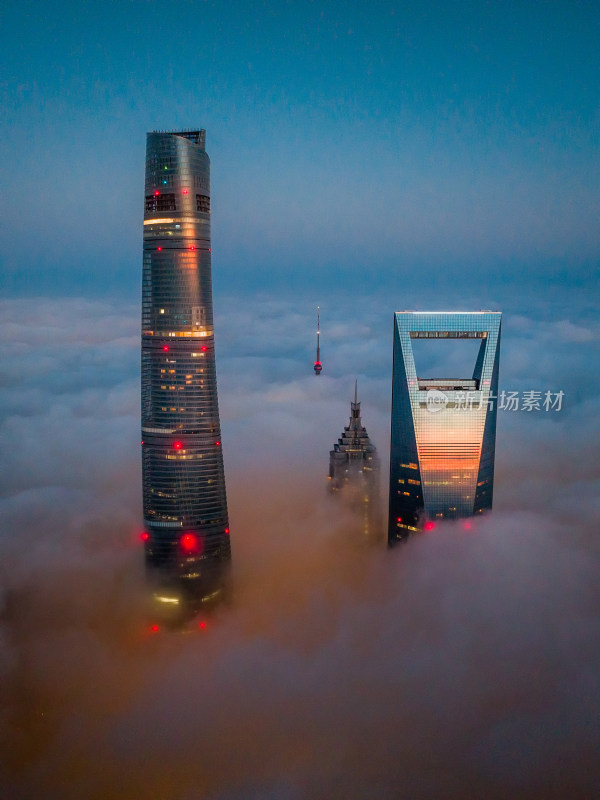 上海云海 平流雾 上海穿云 2024上海