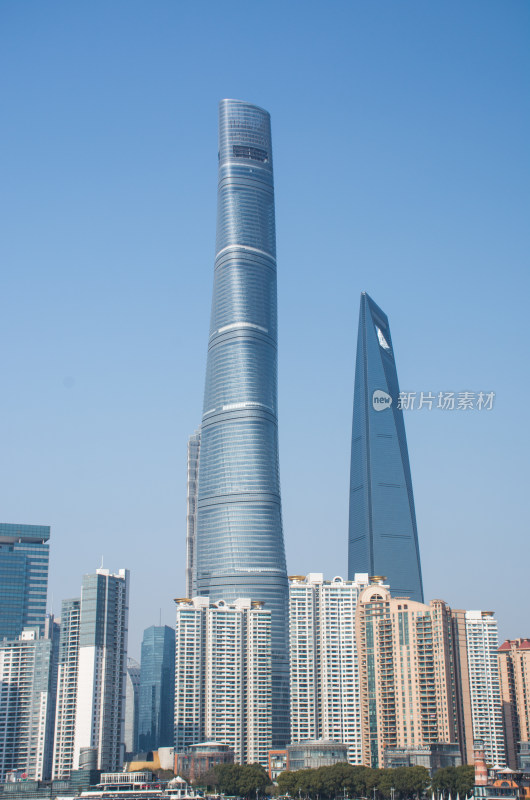 上海浦东陆家嘴金融区摩天大楼城市建筑