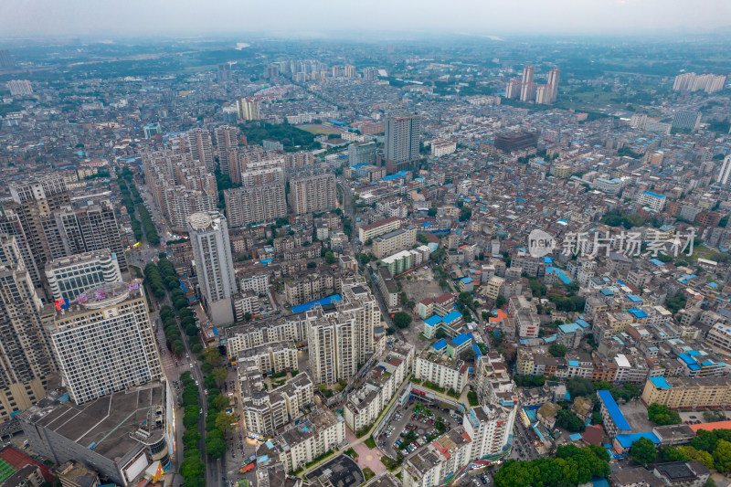 钦州城市全景大景航拍摄影图