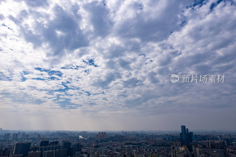 广东东莞城市风光中心广场航拍摄影图