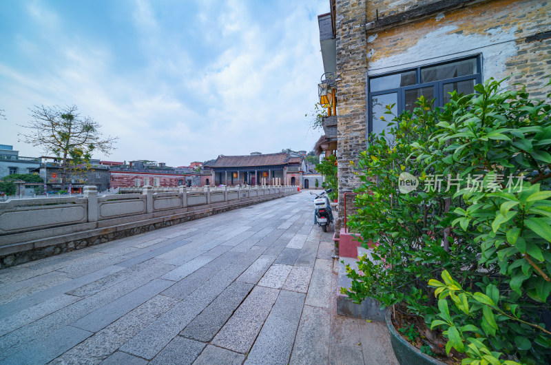 广州沙湾古镇传统中式岭南建筑与庭院园林