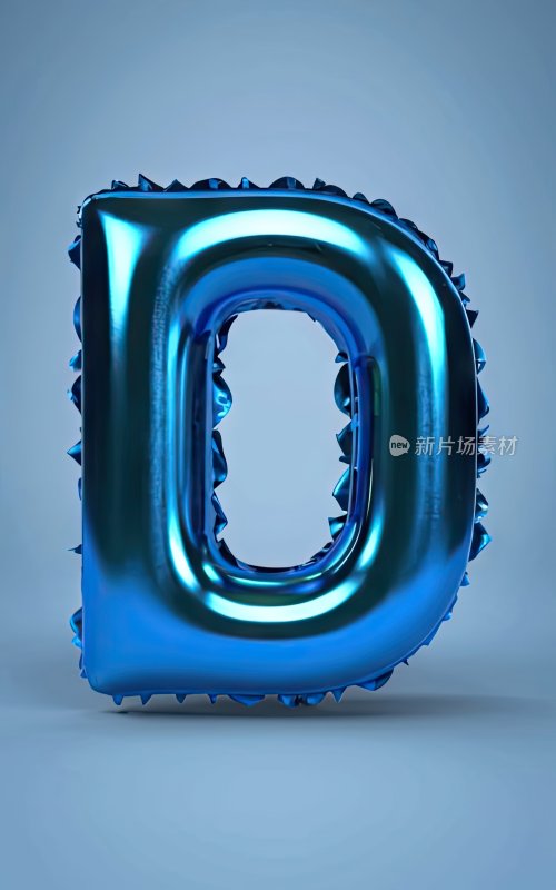 3D渲染气球英文字母D