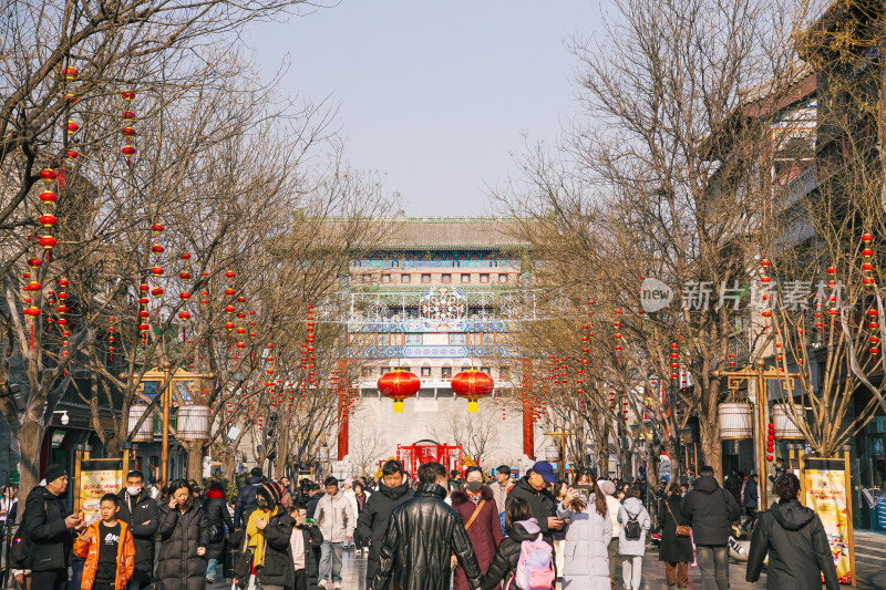 春节氛围北京前门大街