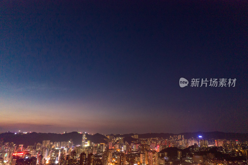 贵阳城市夜景灯光航拍摄影图