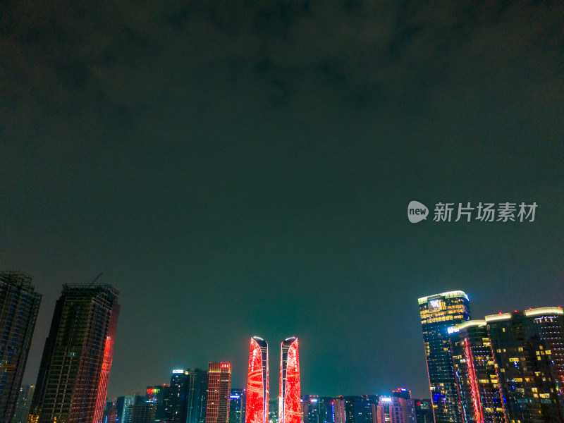 成都夜景交通航拍图