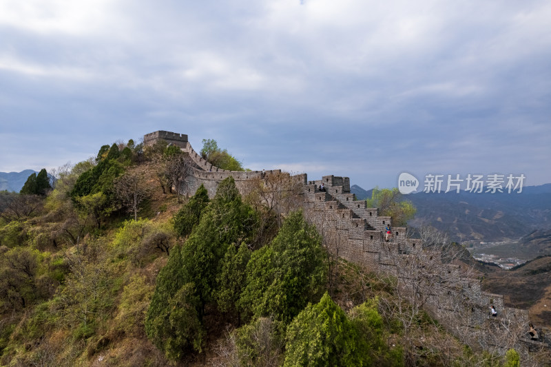 天津蓟州黄崖关长城旅游景区自然风光航拍