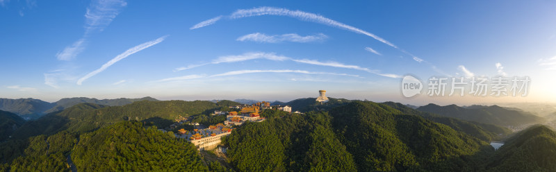 绍兴会稽山兜率天宫与龙华寺建筑风光