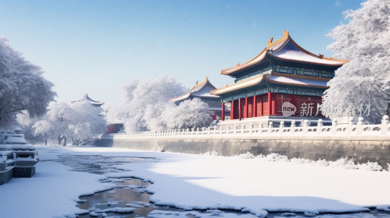 冬天的北京紫禁城故宫一角