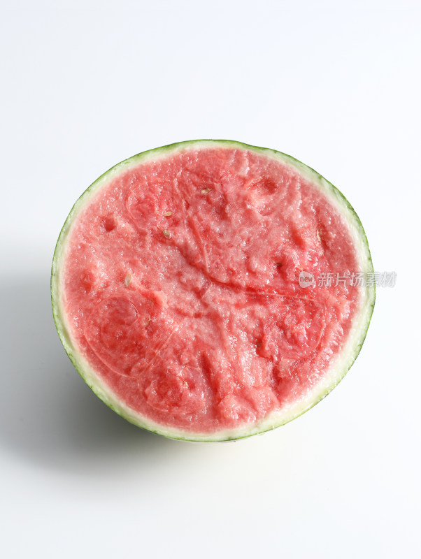 夏天水果西瓜的果肉白底图