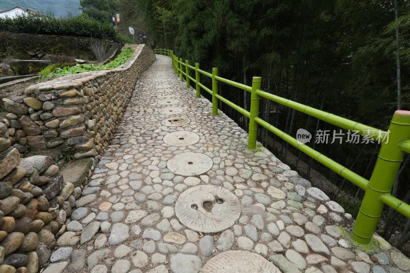 农村游步道古道步行