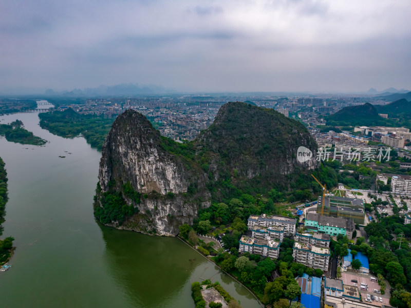 广西桂林南溪山4a景区航拍摄影图