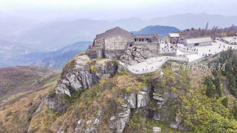 湖南南岳衡山5A景区航拍图