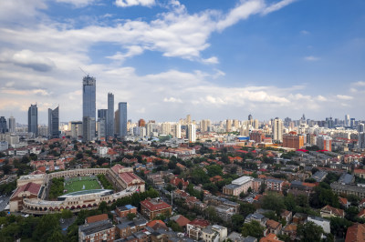 天津五大道文化旅游风景区城市建筑风光