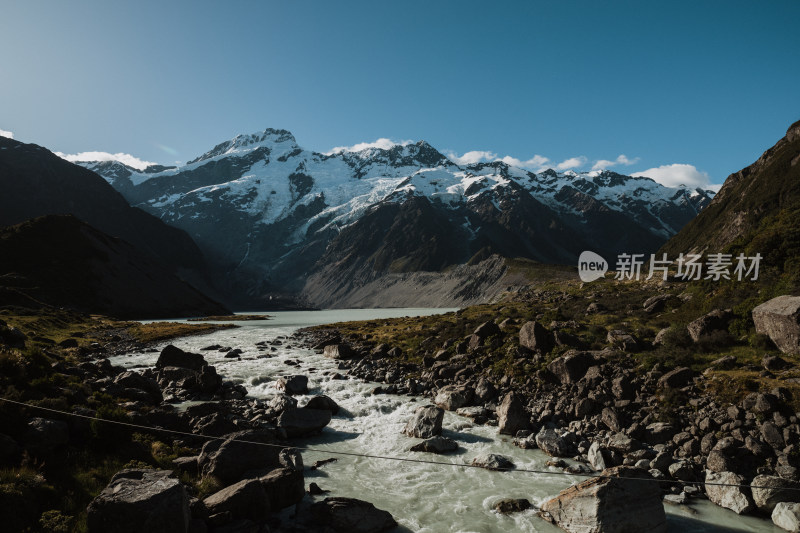 新西兰南阿尔卑斯库克雪山HookerValley步道