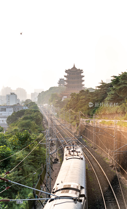 湖北武汉武昌京广铁路黄鹤楼白云阁