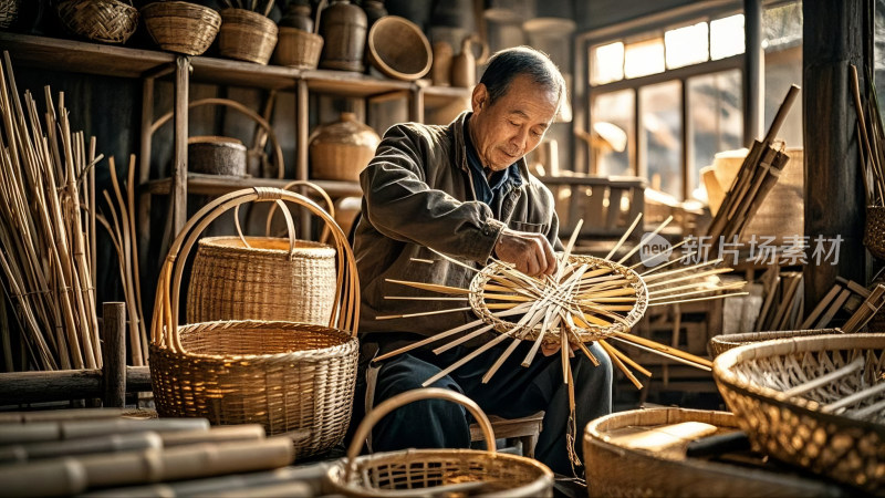 竹编工艺匠心独具传统非遗手工