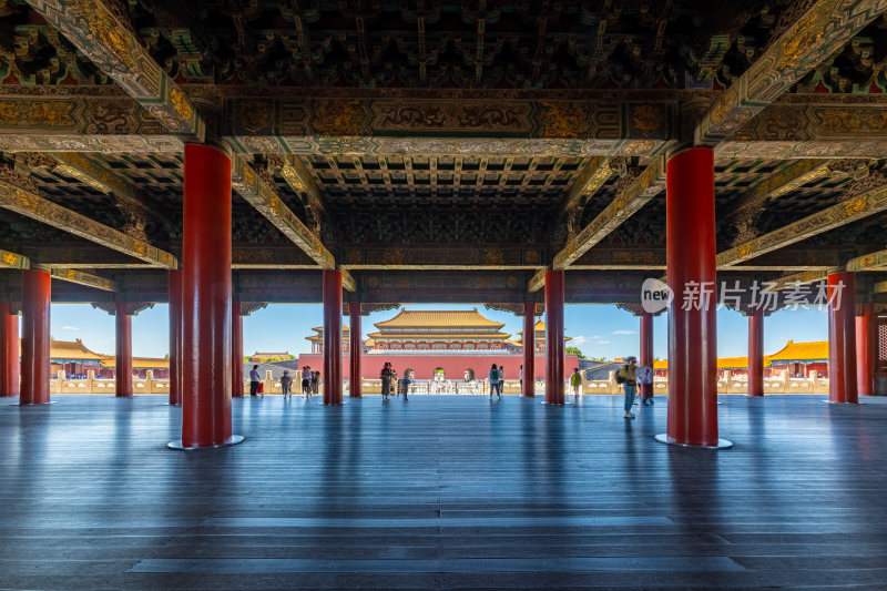 北京故宫太和门廊柱