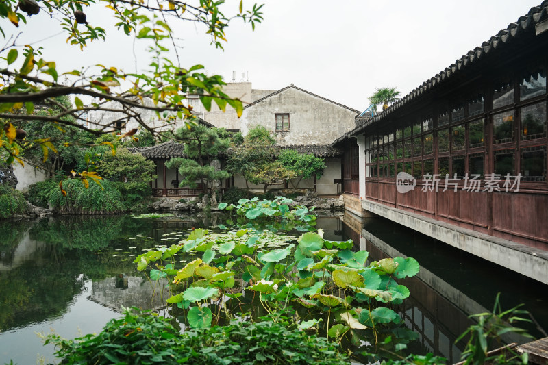 苏州园林艺圃响月廊延光阁