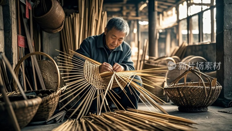 竹编工艺匠心独具传统非遗手工