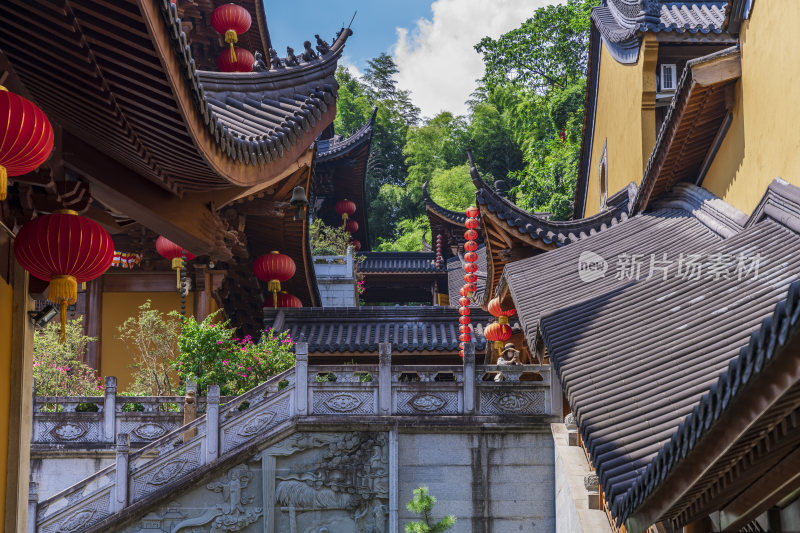 杭州飞来峰景区上天竺法喜禅寺古建筑