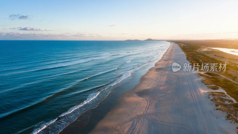 海边沙滩海浪自然风光