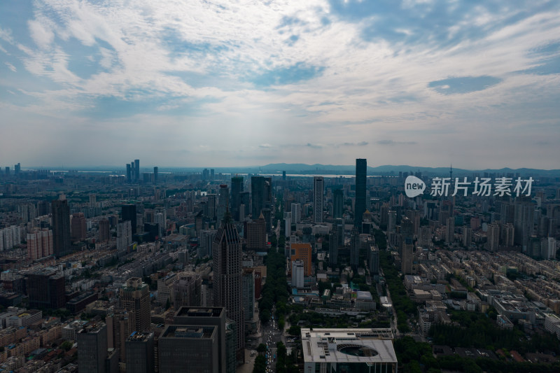 江苏南京城市大景建筑高楼航拍摄影图