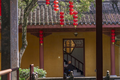 杭州西湖三天竺法镜寺古建筑风景