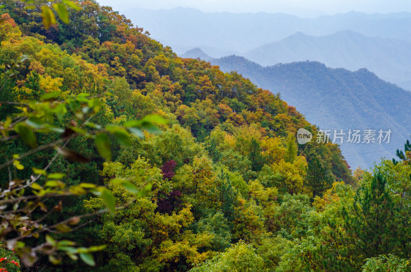 河南省洛阳白云山九龙潭秋天风景