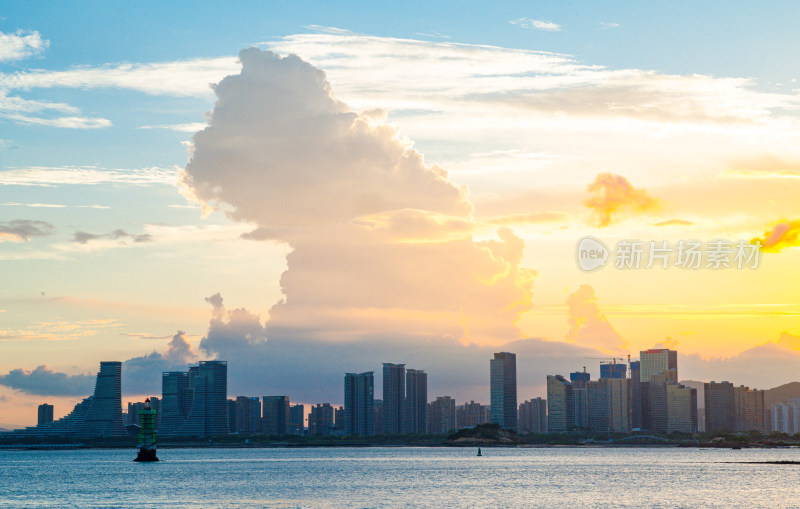 厦门 海湾公园 海边 日落