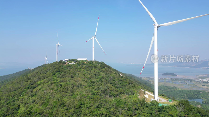 航拍新能源风力发电