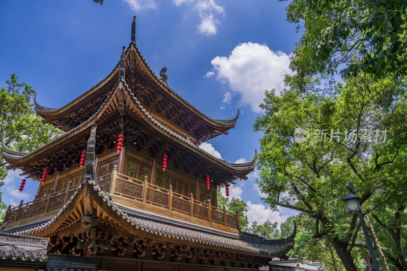 杭州西湖三天竺法镜寺古建筑风景