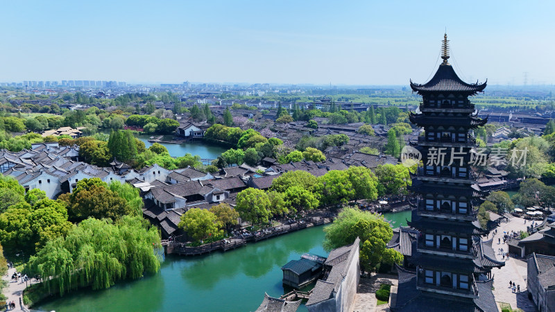航拍乌镇景区 浙江乌镇航拍 航拍江南水乡