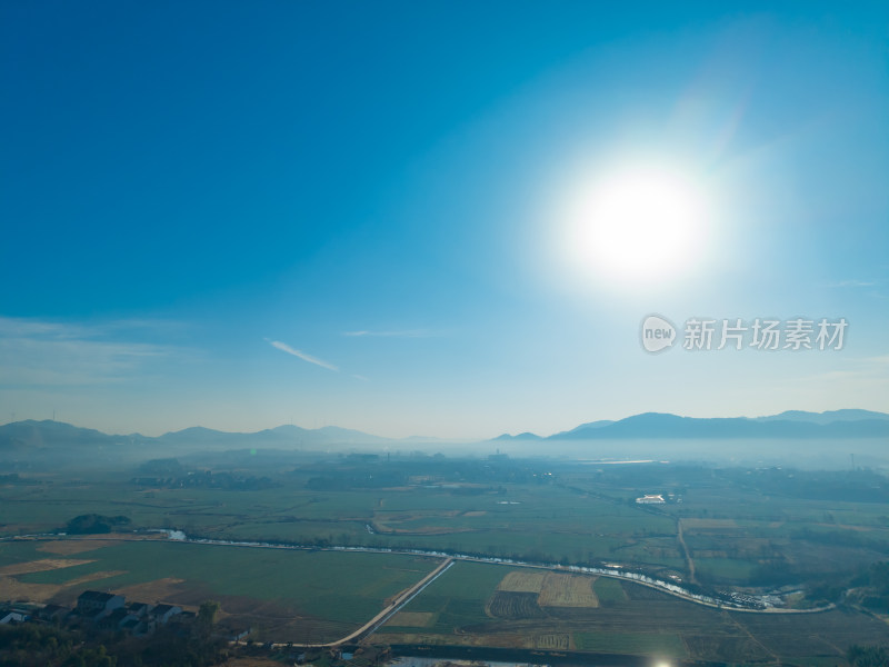 乡村田园风光航拍全景