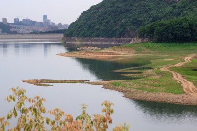 春天的大连大西山水库绿意盎然湖面平静