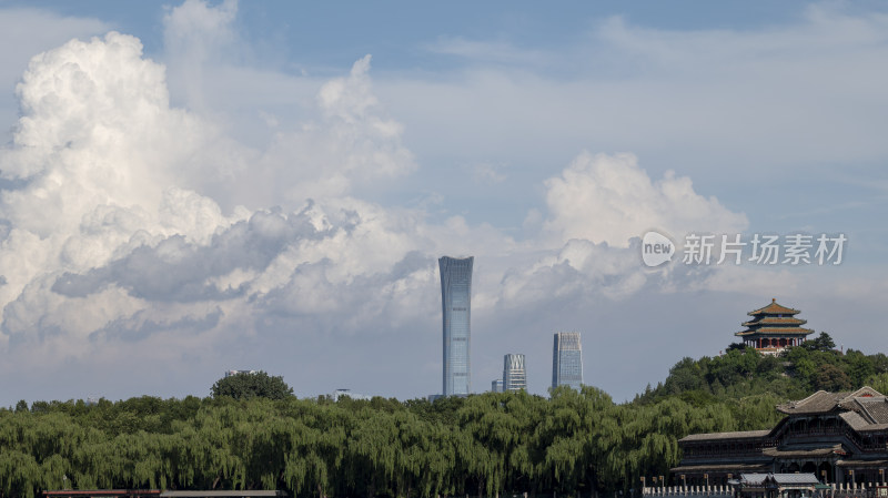 北京古今建筑中国尊景山