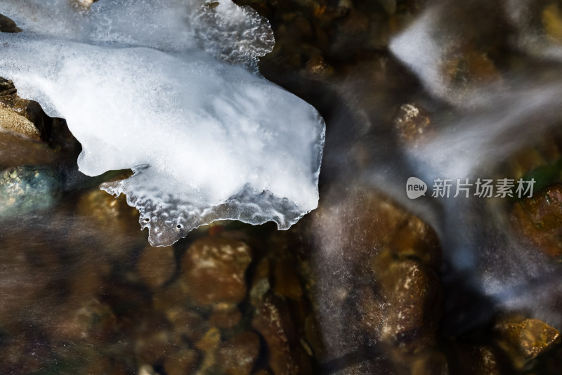 春天河流冰雪融化