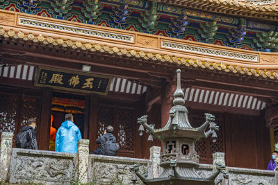 浙江普陀山法雨寺禅院建筑风光