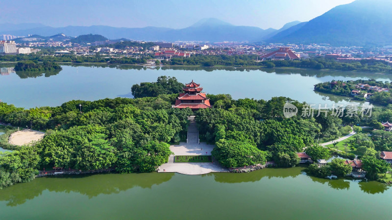 泉州城市风光地标建筑交通航拍图