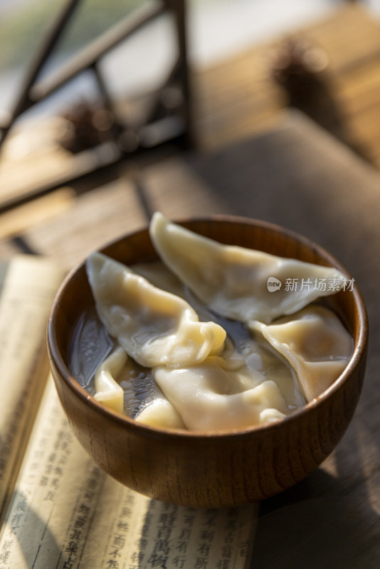 节日包饺子 冬至 春节 古风传统美食