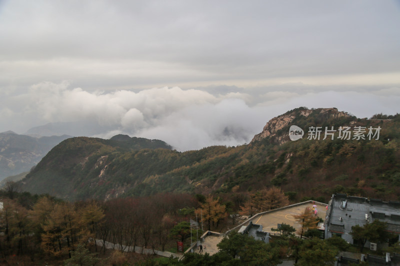 云海 山峰 山峦 清晨 泰山 唯美 秋色 秋天