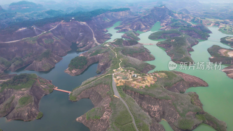 航拍丹霞地貌湖南郴州高倚岭风景区