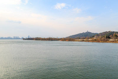 苏州石湖景区冬季风光